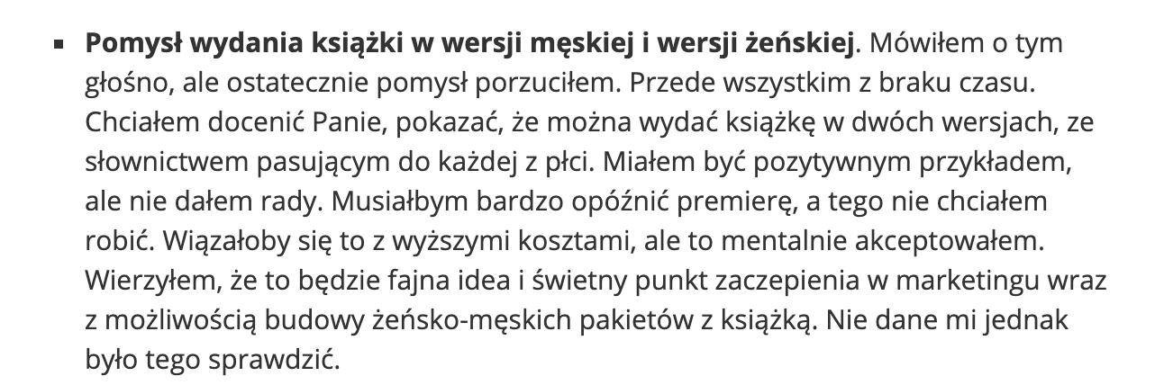 Michał Szafrański o pomyśle